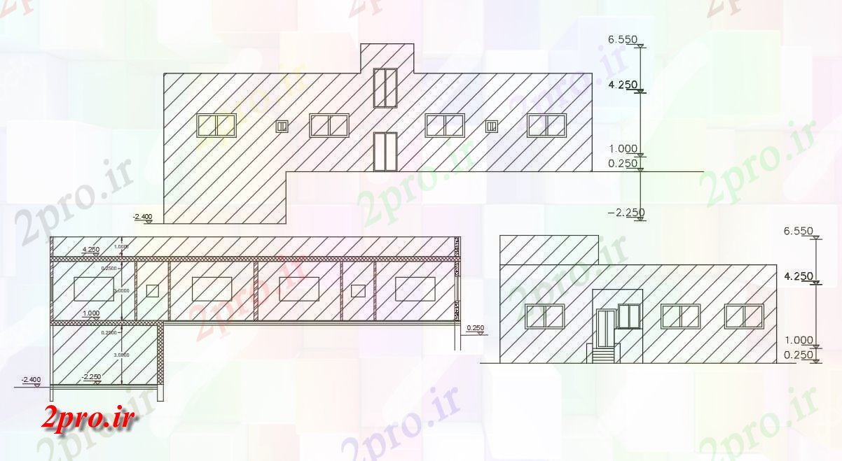 دانلود نقشه مسکونی  ، ویلایی ، آپارتمان  میدان حیاط خانه طراحی ساختمان  (کد156585)