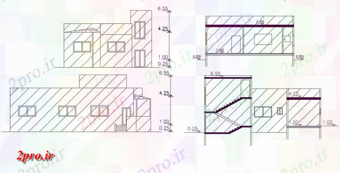 دانلود نقشه مسکونی  ، ویلایی ، آپارتمان  فوت مربع ساختمان خانه (کد156602)