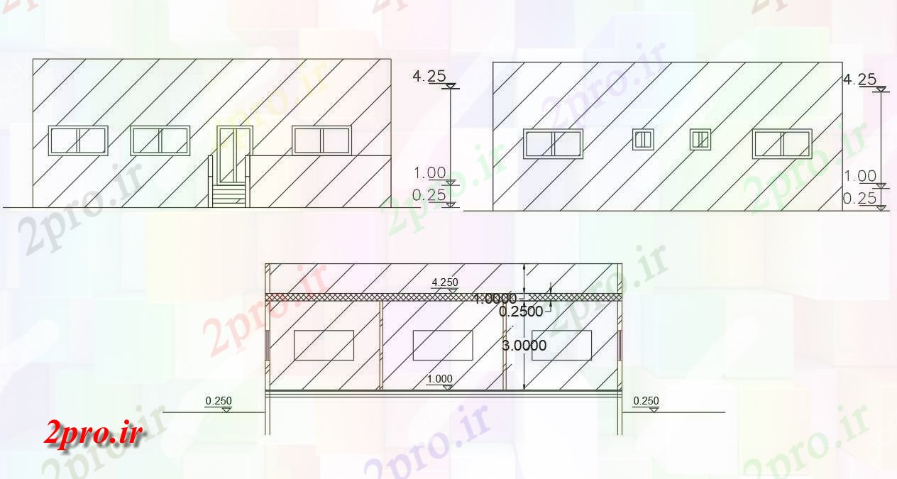 دانلود نقشه مسکونی  ، ویلایی ، آپارتمان  فوت مربع ساختمان خانه (کد156613)