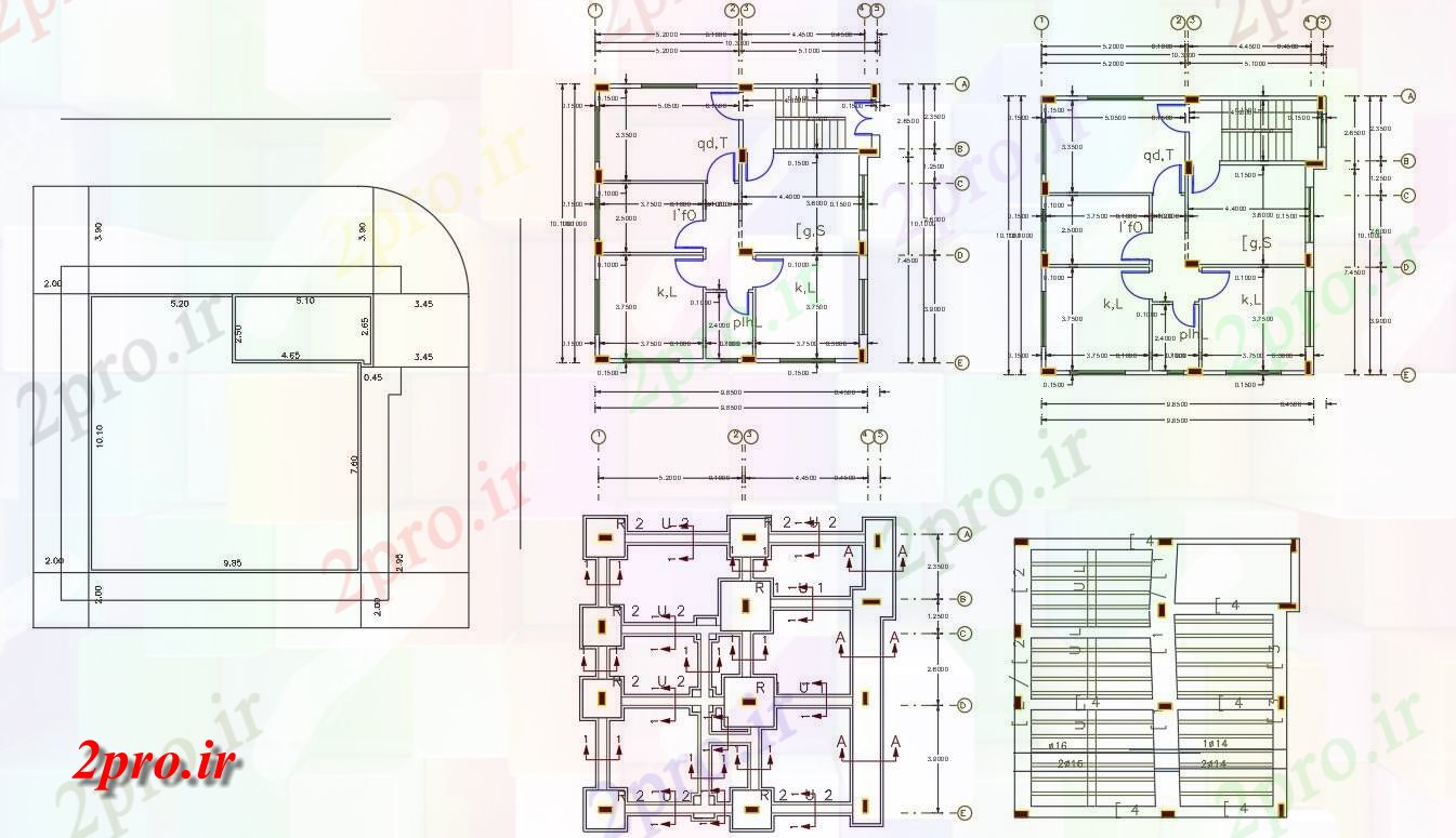 دانلود نقشه مسکونی ، ویلایی ، آپارتمان X 32 خانه طرحی (106 میدان متری) 9 در 10 متر (کد156635)