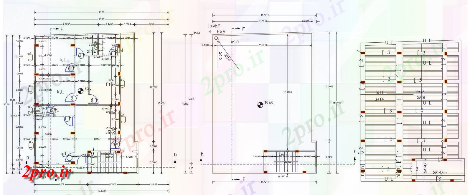 دانلود نقشه مسکونی ، ویلایی ، آپارتمان BHK خانه طرحی با موج نو نوار طراحی ساختار 11 در 15 متر (کد156645)