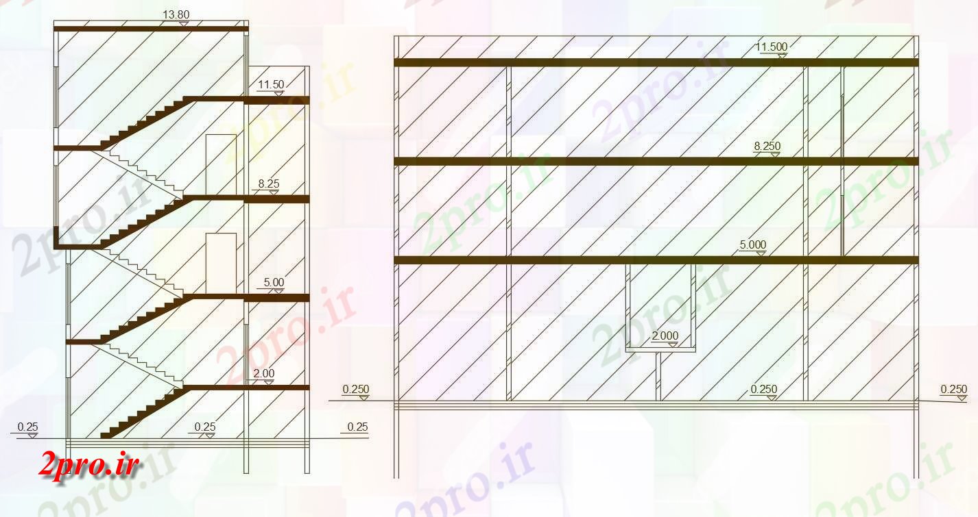 دانلود نقشه جزئیات ستون ستون فروشگاه طراحی ساختمان ساختار جای پای و دال نوار (کد156660)