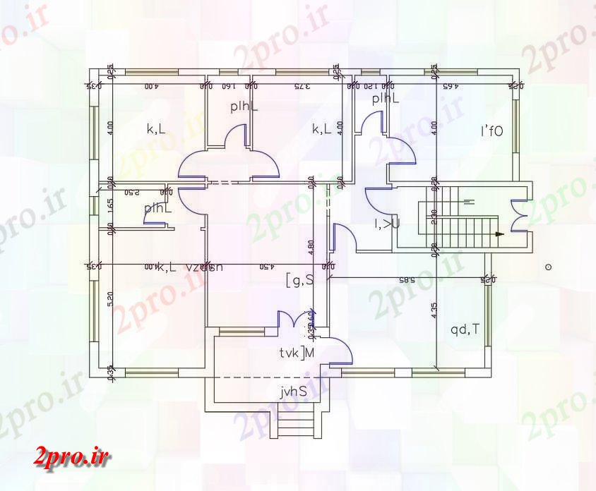 دانلود نقشه مسکونی ، ویلایی ، آپارتمان BHK خانه طرحی 12 در 13 متر (کد156690)