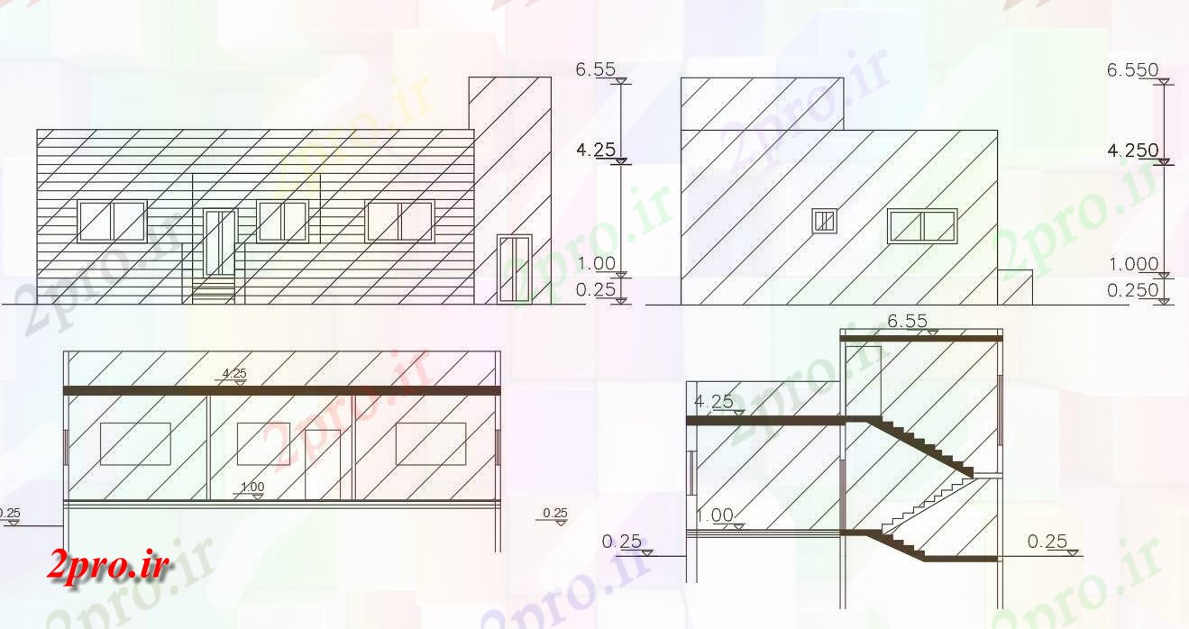 دانلود نقشه مسکونی  ، ویلایی ، آپارتمان  خانه طراحی ساختمان  (160 میدان متری) (کد156693)