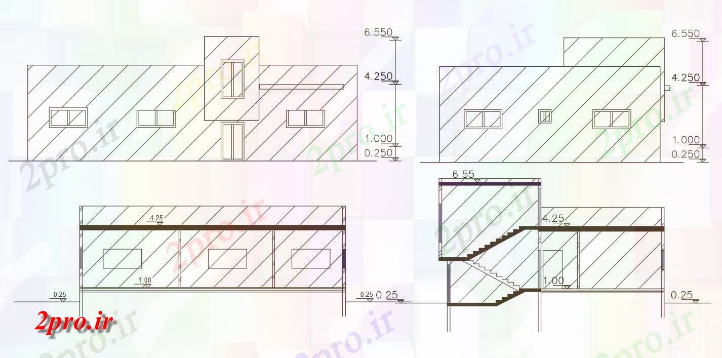 دانلود نقشه مسکونی  ، ویلایی ، آپارتمان  فوت مربع ساختمان خانه (کد156695)