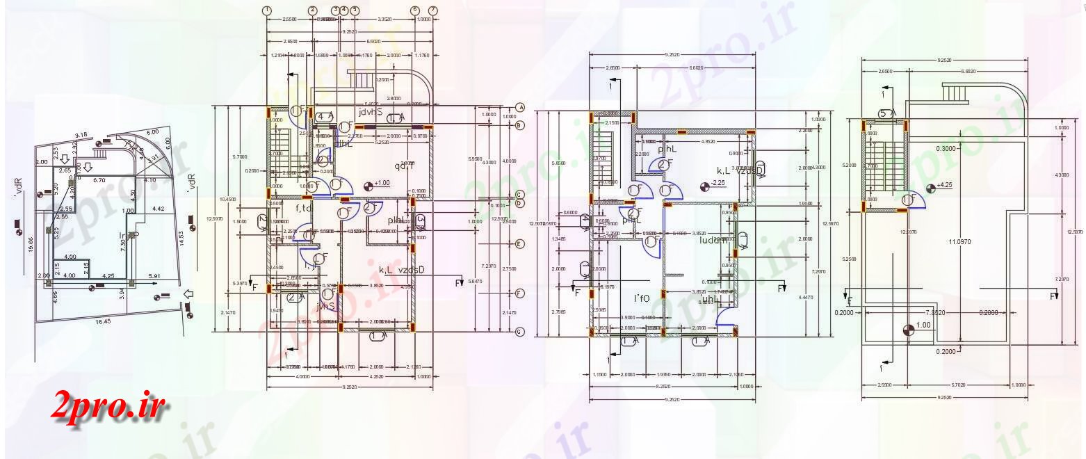 دانلود نقشه مسکونی ، ویلایی ، آپارتمان X 40 'طرحی خط اتوکد خانه با مرکز 9 در 12 متر (کد156696)