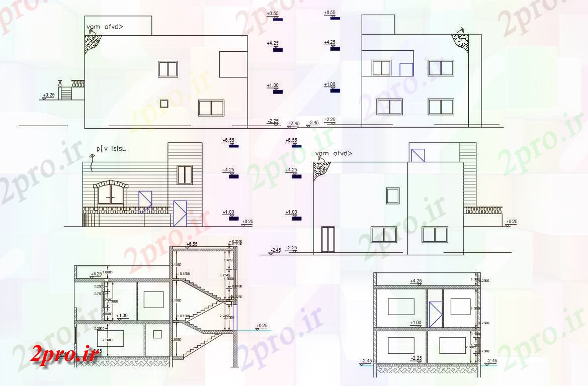 دانلود نقشه مسکونی  ، ویلایی ، آپارتمان  فوت مربع ساختمان خانه طراحی  نشیمن (کد156698)