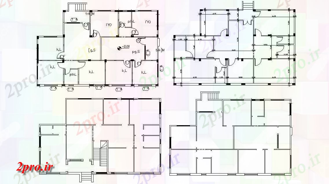 دانلود نقشه خانه های کوچک ، نگهبانی ، سازمانی - BHK خانه طرحی 11 در 18 متر (کد156752)