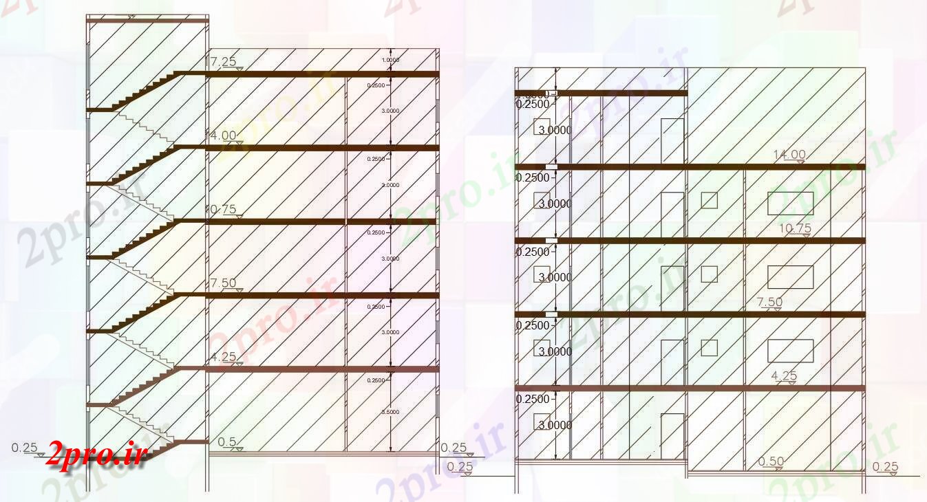 دانلود نقشه مسکونی  ، ویلایی ، آپارتمان  فوت مربع ساختمان خانه بخش نشیمن  (کد156778)