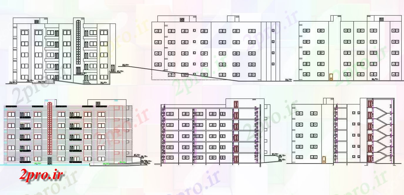 دانلود نقشه مسکونی  ، ویلایی ، آپارتمان  سطحی آپارتمان   ساختمان (کد156795)