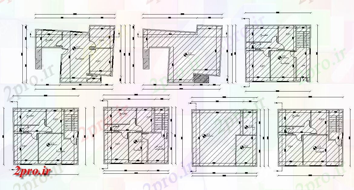 دانلود نقشه مسکونی ، ویلایی ، آپارتمان طرحی طبقه خانه طراحی به 9 در 13 متر (کد156819)