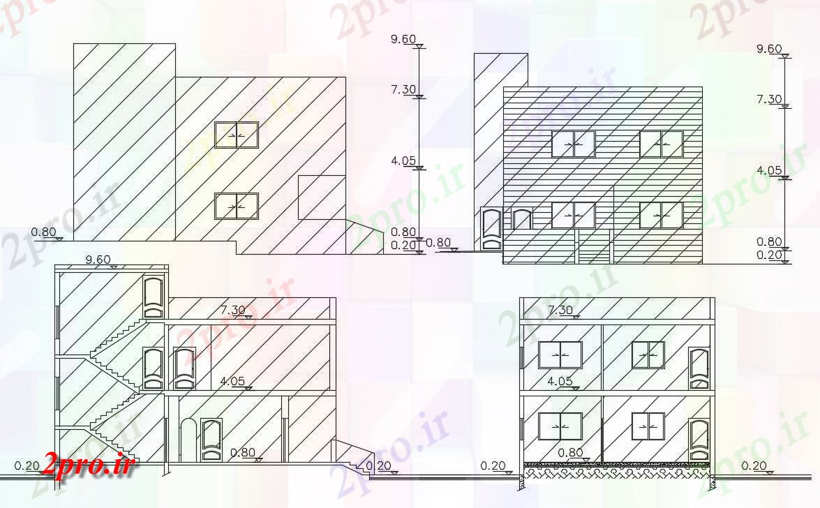 دانلود نقشه مسکونی  ، ویلایی ، آپارتمان  میدان محوطه ساختمان خانه (کد156825)