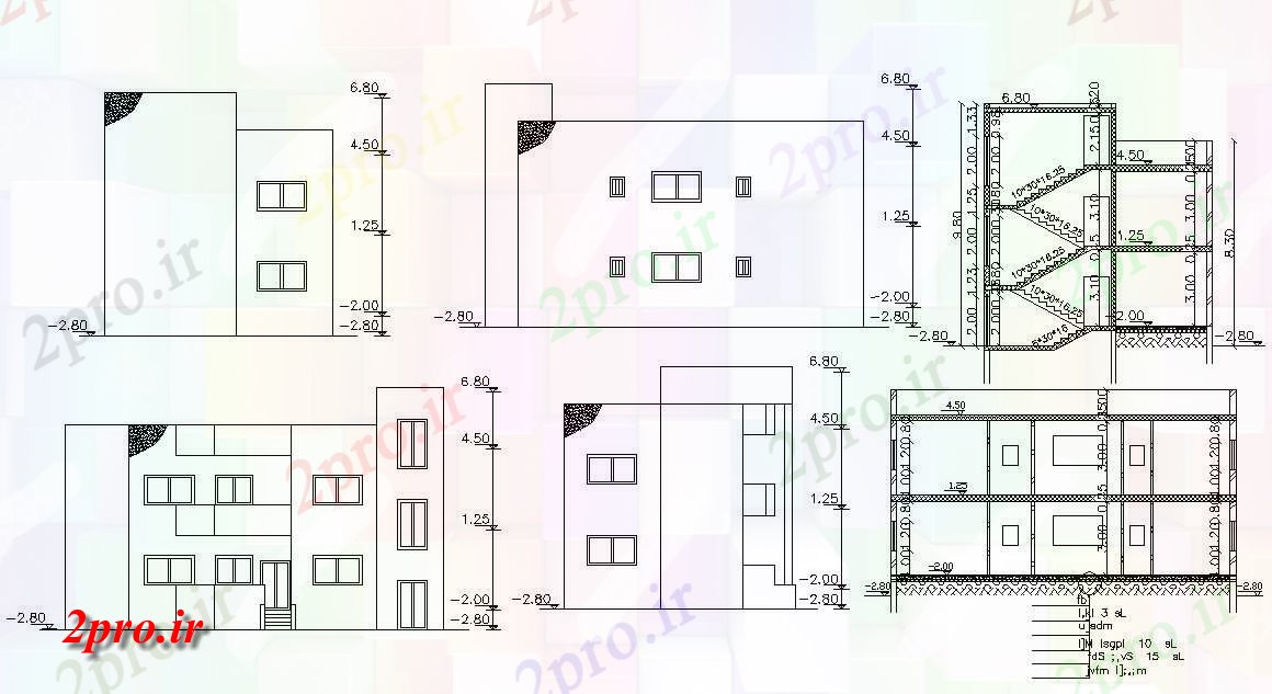 دانلود نقشه مسکونی  ، ویلایی ، آپارتمان  فوت مربع ساختمان خانه طراحی به  (کد156866)