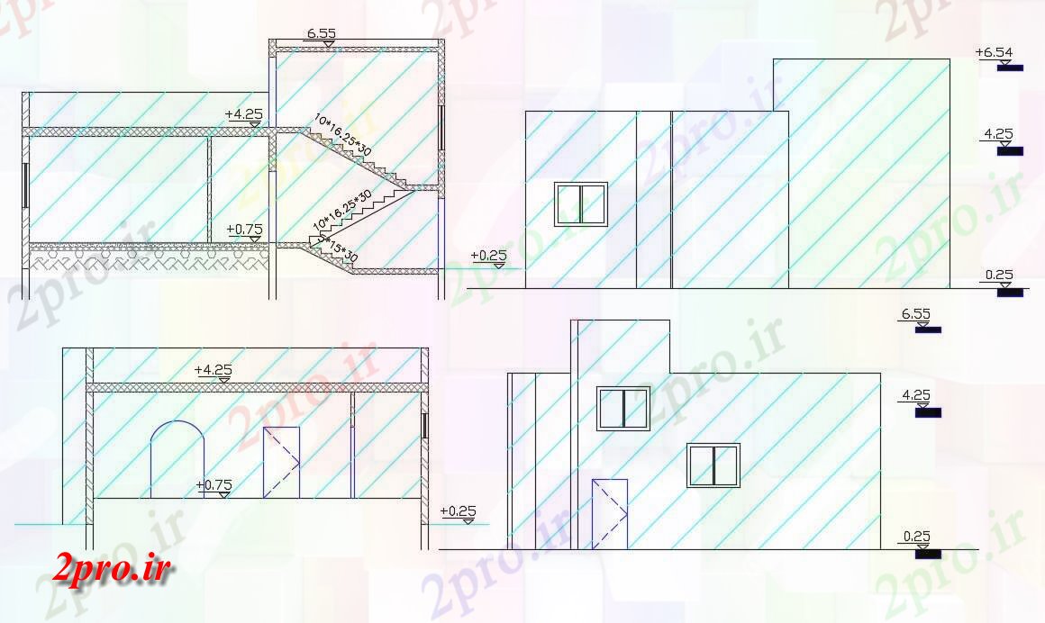 دانلود نقشه مسکونی  ، ویلایی ، آپارتمان  BHK ساختمان خانه طراحی به  (کد156871)