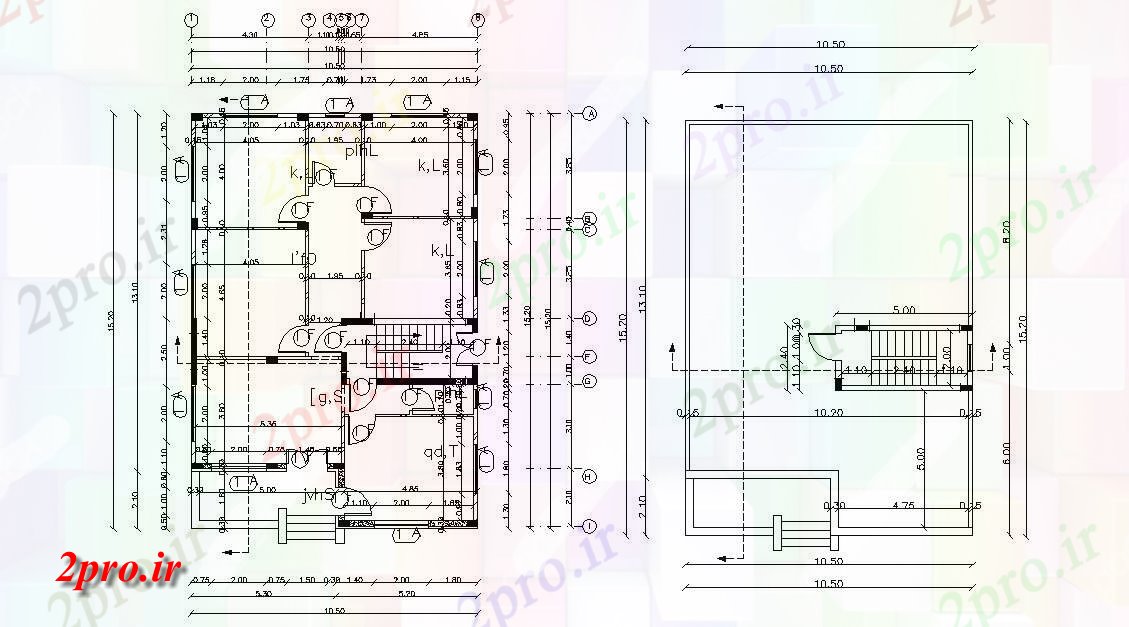 دانلود نقشه خانه های کوچک ، نگهبانی ، سازمانی - X 50 'پا ویلایی طبقه همکف طرح 10 در 15 متر (کد156877)