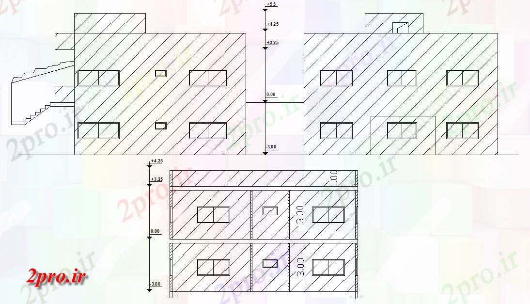 دانلود نقشه مسکونی  ، ویلایی ، آپارتمان  طبقه خانه طراحی ساختمان  (کد156885)