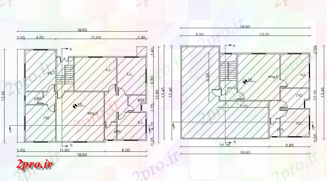 دانلود نقشه مسکونی  ، ویلایی ، آپارتمان  X 45     FT (2700 فوت مربع) دوبلکس آپارتمان   معماری  نشیمن (کد156910)