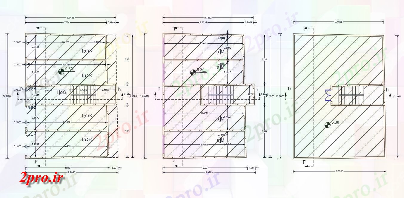 دانلود نقشه ساختمان اداری - تجاری - صنعتی طرحی دو بعدی فروشگاه تجاری طبقات ساختمان نشیمن 10 در 14 متر (کد156927)