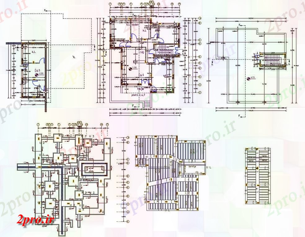 دانلود نقشه مسکونی ، ویلایی ، آپارتمان BHK خانه طرحی با کار نشیمن 14 در 17 متر (کد156933)