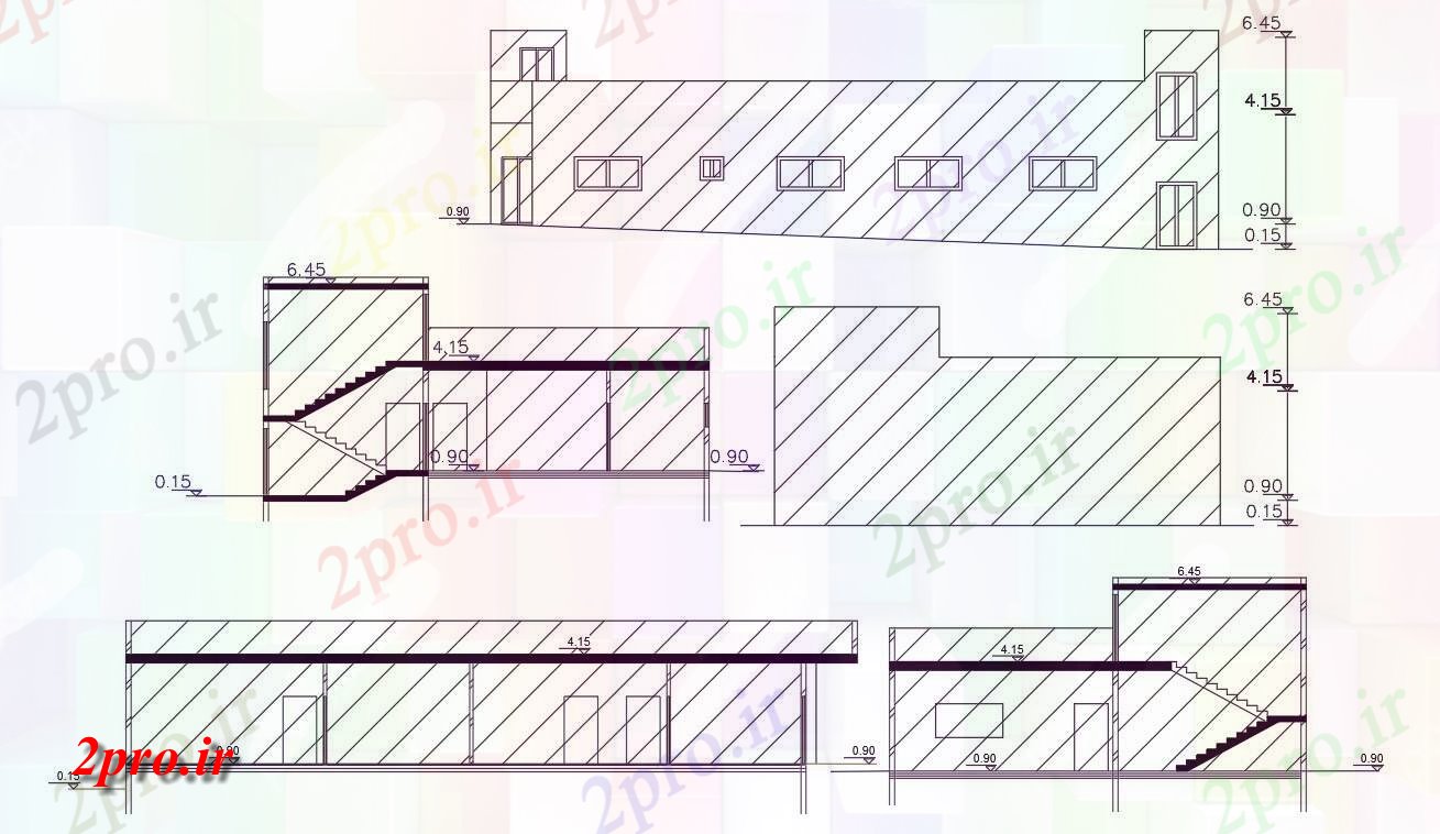 دانلود نقشه مسکونی  ، ویلایی ، آپارتمان  میدان محوطه دوبلکس خانه طراحی ساختمان  (کد156940)