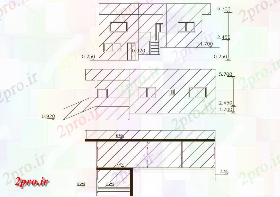 دانلود نقشه مسکونی  ، ویلایی ، آپارتمان  فوت مربع ساختمان خانه طراحی  (کد156967)