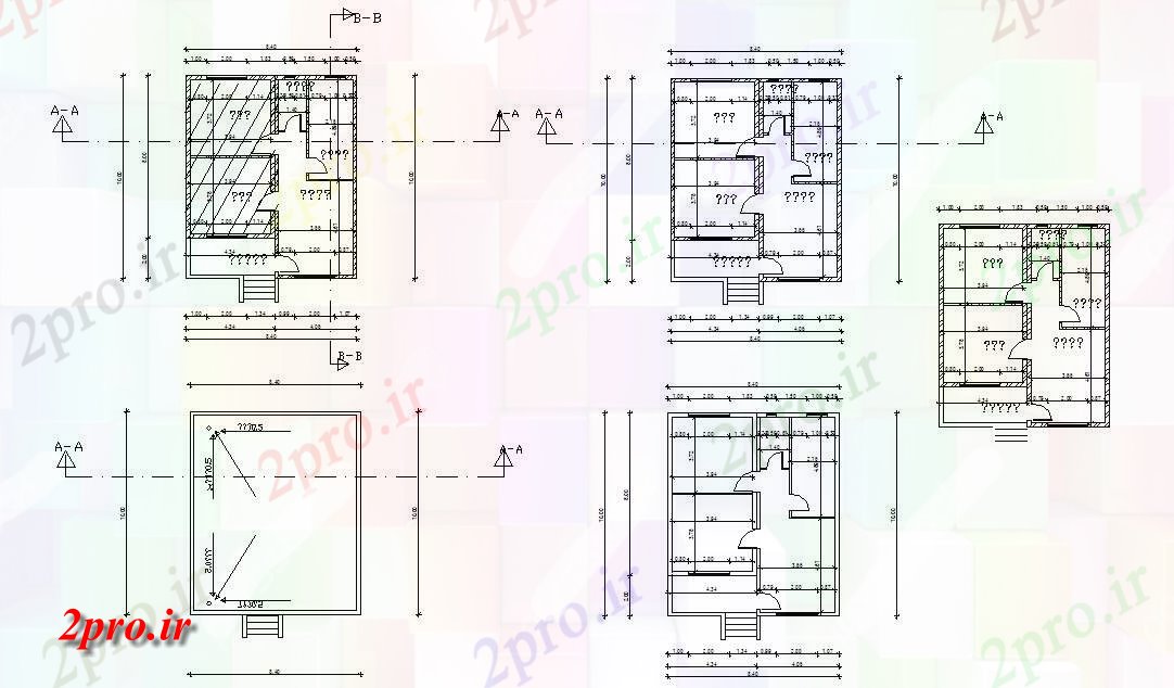 دانلود نقشه مسکونی  ، ویلایی ، آپارتمان  X 35 'پا مسکن واحد آپارتمان   طرحی طبقه (کد156990)