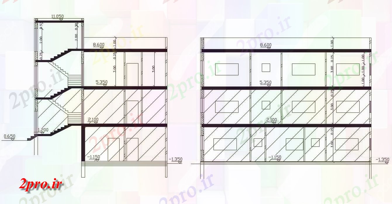 دانلود نقشه مسکونی  ، ویلایی ، آپارتمان  سطحی آپارتمان   بخش  نشیمن (کد157015)