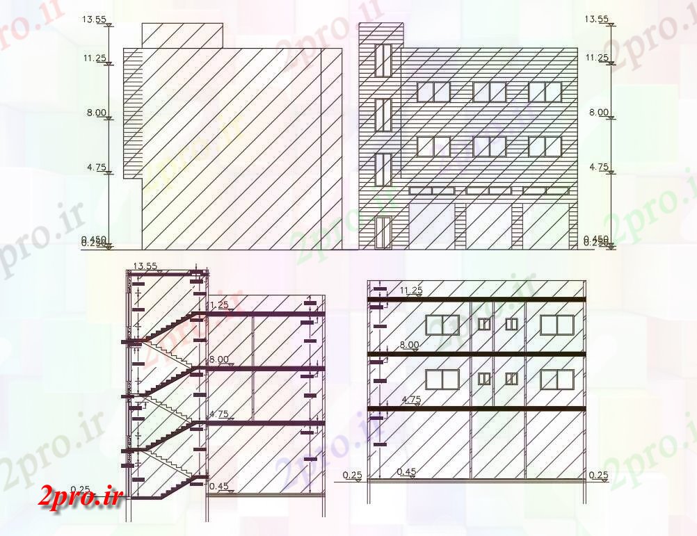 دانلود نقشه مسکونی  ، ویلایی ، آپارتمان  اتوکد آپارتمان   طراحی ساختمان  (کد157020)