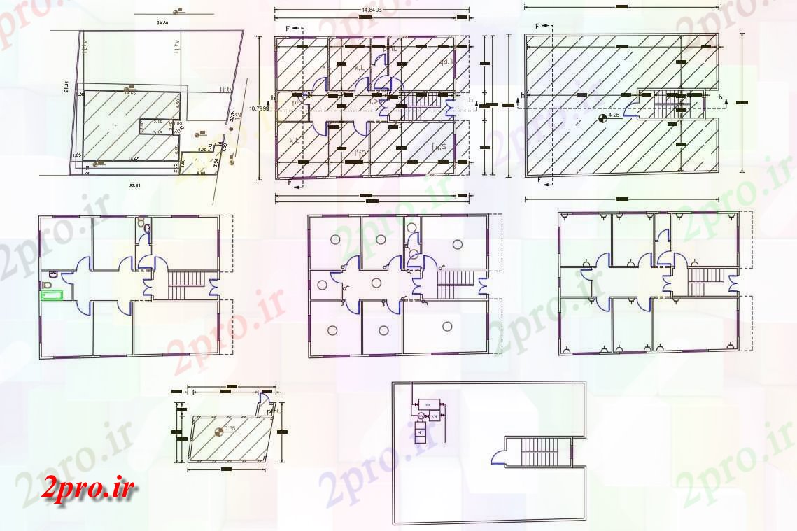 دانلود نقشه مسکونی ، ویلایی ، آپارتمان X 48 'اندازه پلات برای 3 BHK طرحی خانه 10 در 14 متر (کد157043)