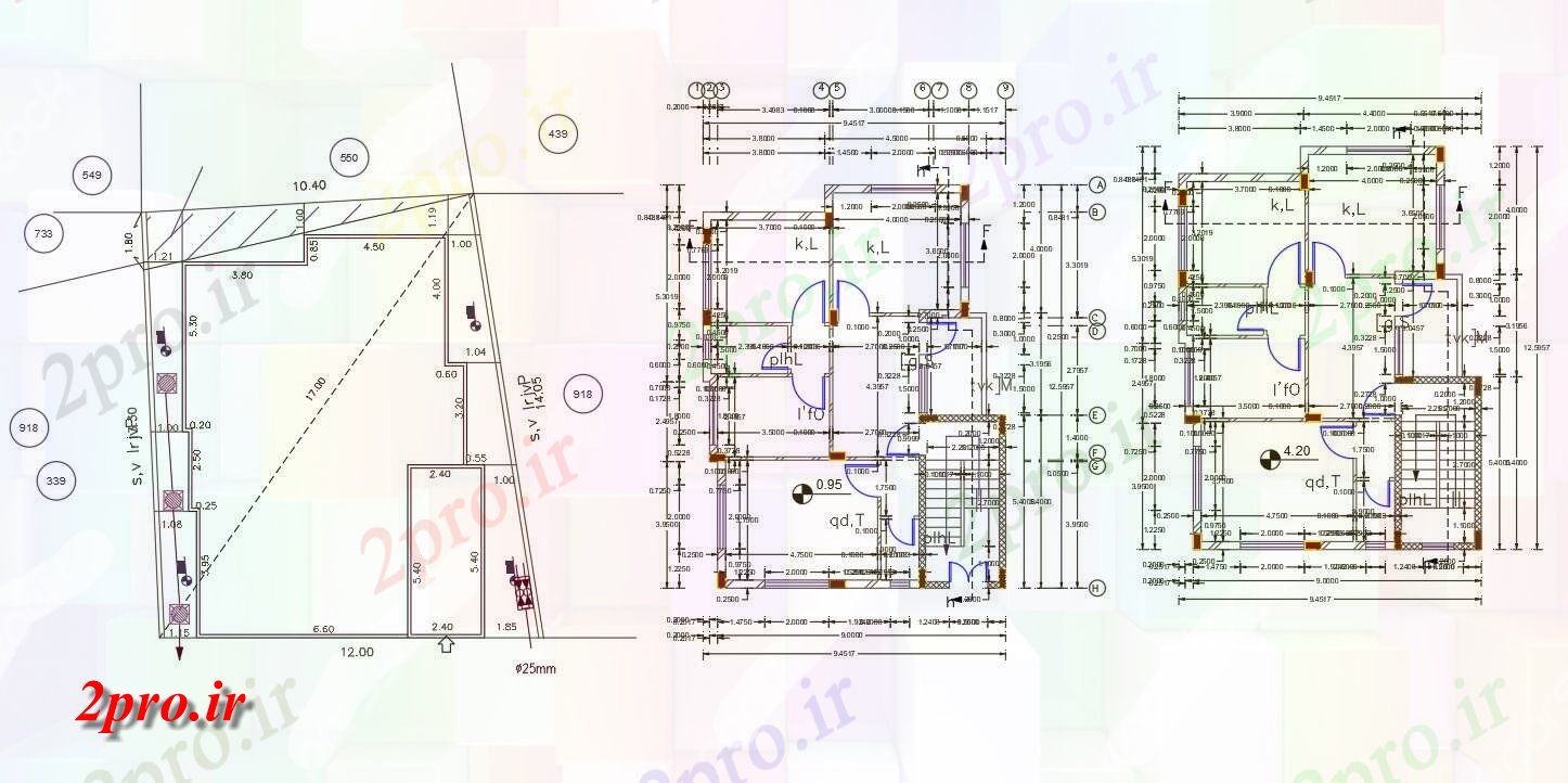 دانلود نقشه مسکونی ، ویلایی ، آپارتمان X 41 طرحی خانه 9 در 12 متر (کد157048)