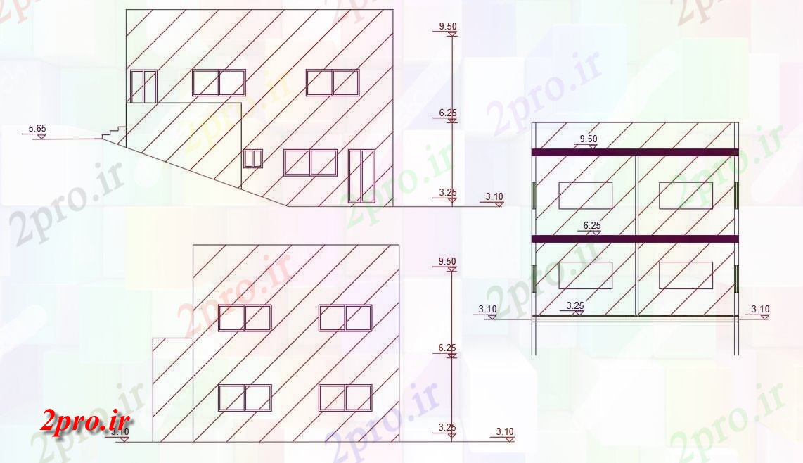 دانلود نقشه مسکونی  ، ویلایی ، آپارتمان  اتوکد ساختمان خانه طراحی   (کد157055)