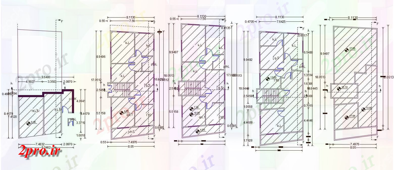 دانلود نقشه مسکونی  ، ویلایی ، آپارتمان  X 60 فوت آپارتمان   طرحی طبقه (کد157056)