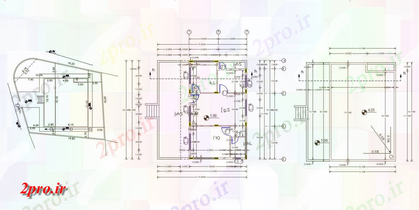 دانلود نقشه مسکونی ، ویلایی ، آپارتمان X 40 فوت خانه کوچک طرحی نشیمن 11 در 12 متر (کد157065)