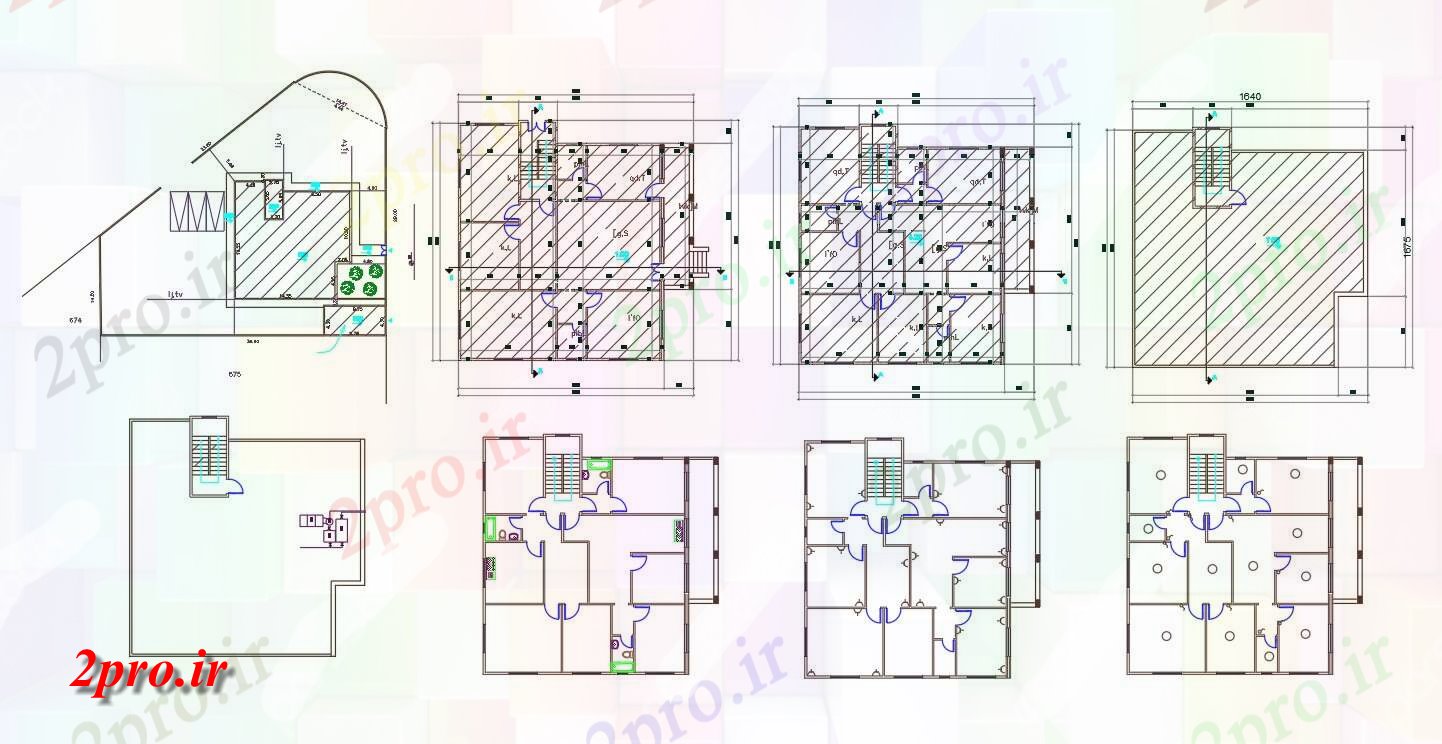 دانلود نقشه خانه های کوچک ، نگهبانی ، سازمانی - BHK خانه با پارکینگ طرحی 15 در 16 متر (کد157074)