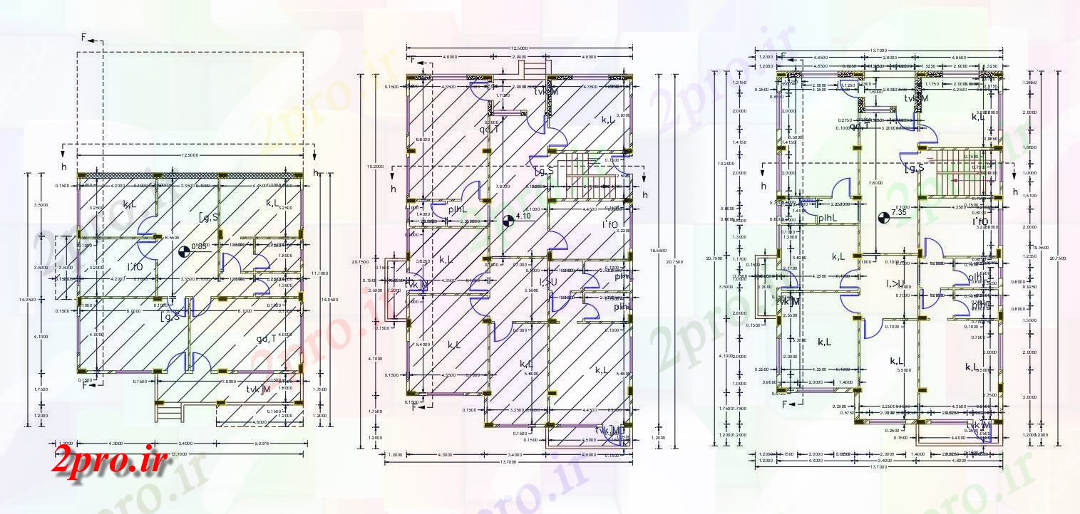 دانلود نقشه مسکونی  ، ویلایی ، آپارتمان  X 68 فوت خانه طرحی طبقه  اتوکد (کد157080)