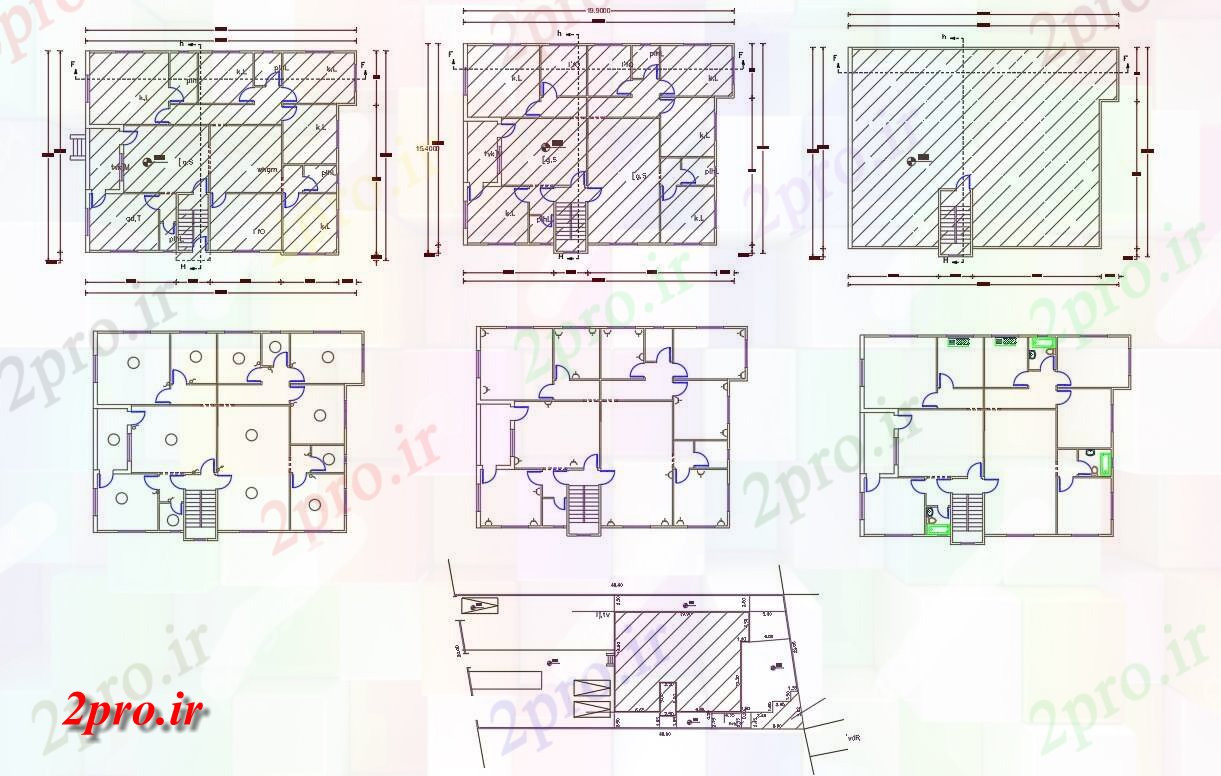 دانلود نقشه مسکونی  ، ویلایی ، آپارتمان  X 65 طرحی خوابگاه خانه طبقه  نشیمن (کد157084)