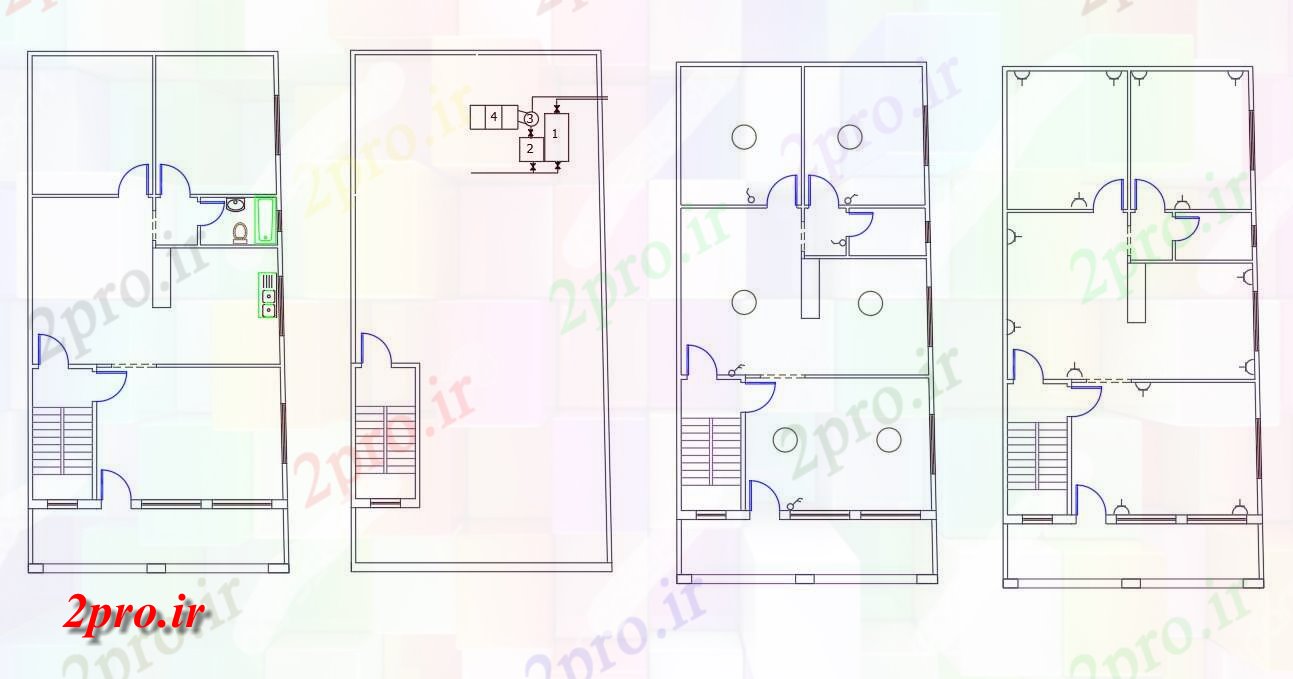 دانلود نقشه مسکونی  ، ویلایی ، آپارتمان  BHK آپارتمان   ویلا برق و فاضلاب طرحی نشیمن (کد157088)