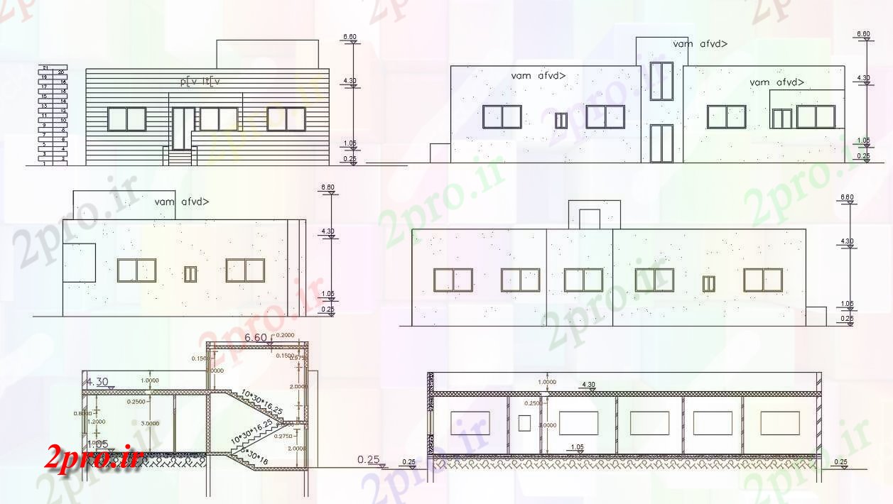 دانلود نقشه مسکونی  ، ویلایی ، آپارتمان  فوت مربع ساختمان خانه طراحی به  (کد157092)