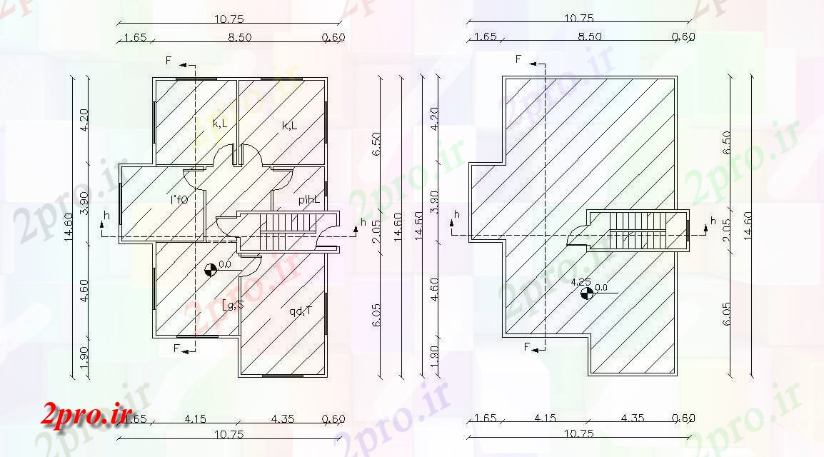 دانلود نقشه خانه های کوچک ، نگهبانی ، سازمانی - X 50 'پا تک طبقه طرحی خانه 10 در 14 متر (کد157109)