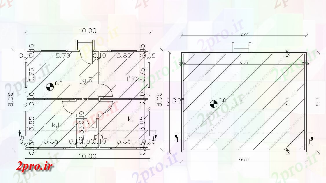 دانلود نقشه مسکونی ، ویلایی ، آپارتمان X 32 فوت خانه طرحی 8 در 10 متر (کد157125)