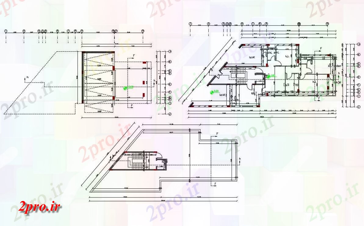 دانلود نقشه مسکونی ، ویلایی ، آپارتمان BHK خانه معماری طرحی طبقه 15 در 28 متر (کد157134)