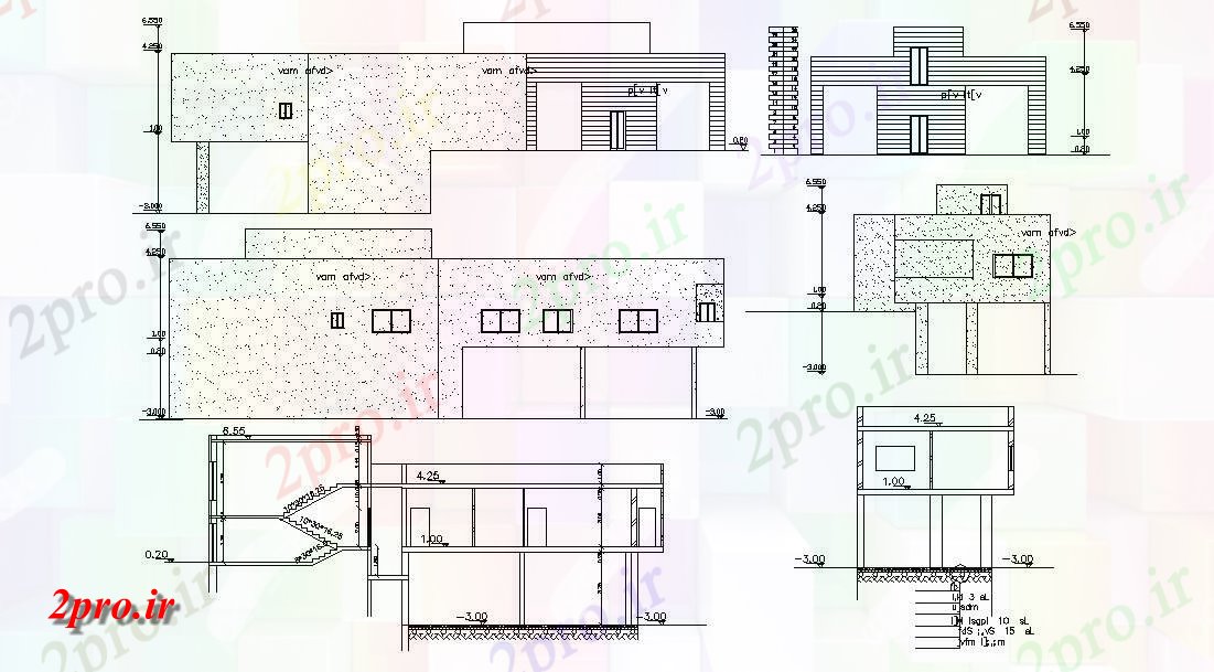 دانلود نقشه مسکونی  ، ویلایی ، آپارتمان  خانه با فروشگاه طراحی ساختمان  (کد157135)