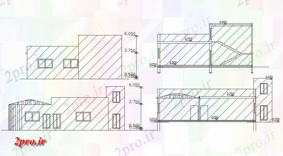 دانلود نقشه مسکونی  ، ویلایی ، آپارتمان  فوت مربع ساختمان خانه  نشیمن (کد157139)