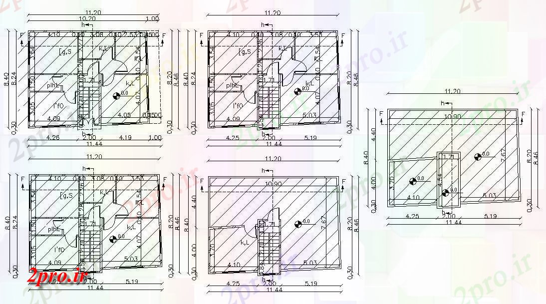 دانلود نقشه مسکونی  ، ویلایی ، آپارتمان  X 36 آپارتمان   خانه (کد157146)