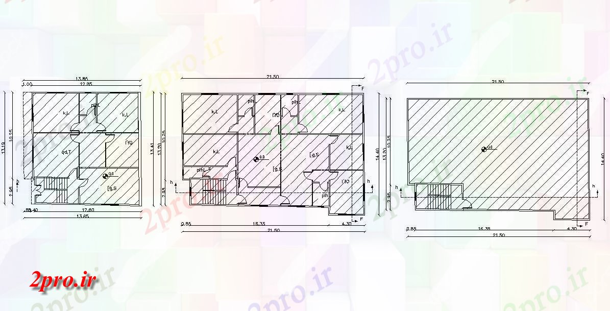 دانلود نقشه مسکونی ، ویلایی ، آپارتمان X 70 'اندازه پلات برای خانواده خانه 14 در 21 متر (کد157157)