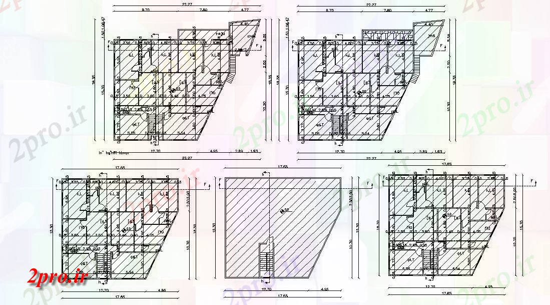 دانلود نقشه مسکونی  ، ویلایی ، آپارتمان  معماری آپارتمان   طرحی طبقه (کد157203)