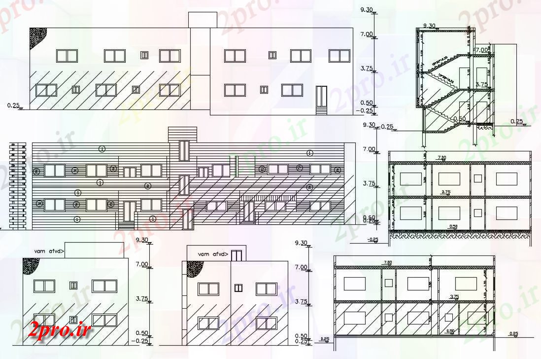 دانلود نقشه مسکونی  ، ویلایی ، آپارتمان  سطحی آپارتمان   طراحی ساختمان  (کد157224)