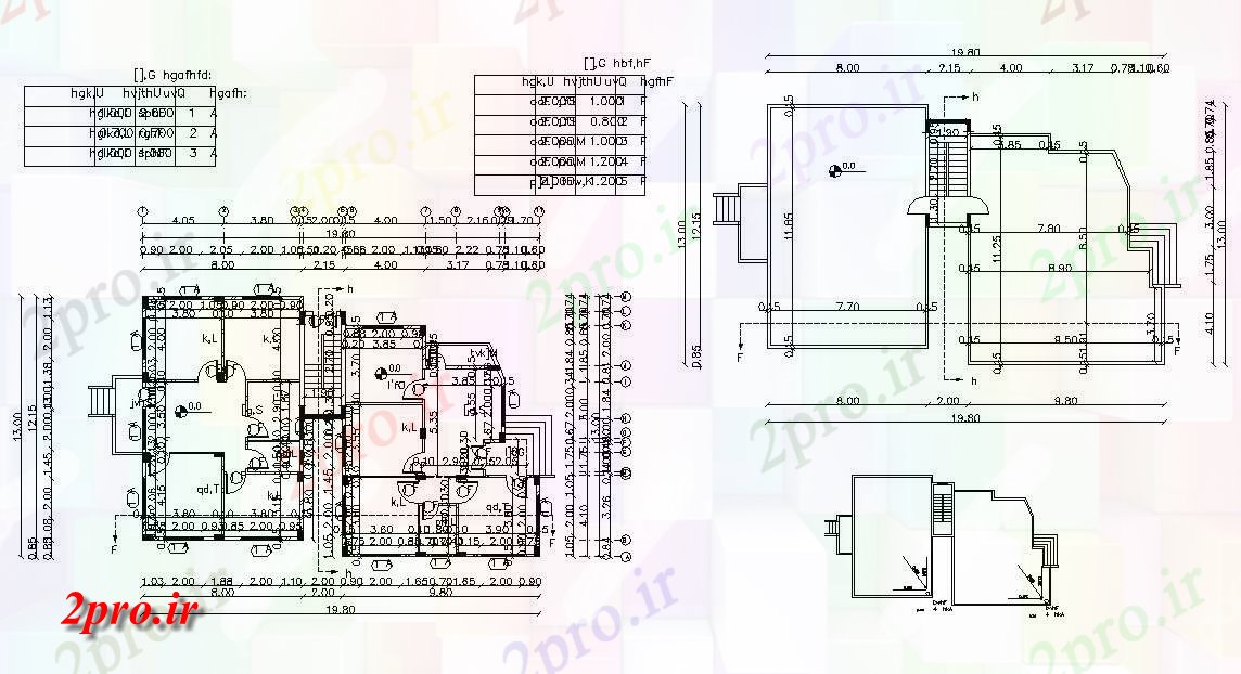 دانلود نقشه خانه های کوچک ، نگهبانی ، سازمانی - X 45 سایز ویلایی طراحی معماری طرح 13 در 19 متر (کد157226)