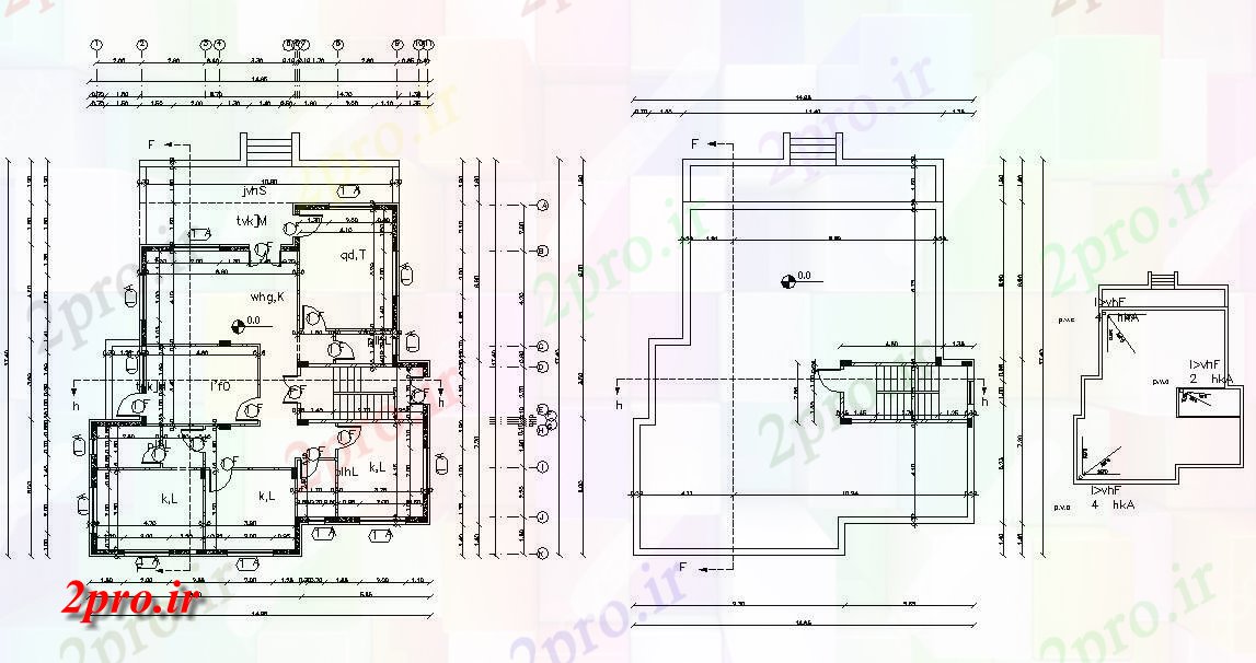 دانلود نقشه خانه های کوچک ، نگهبانی ، سازمانی - BHK ویلایی طراحی طرحی طرحی طبقه 14 در 17 متر (کد157231)