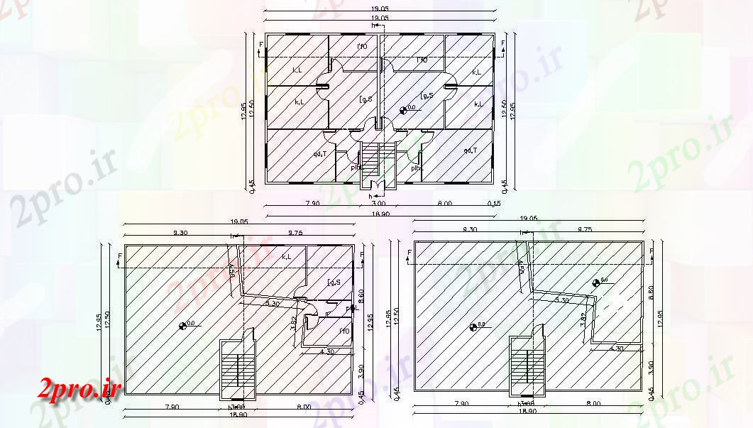 دانلود نقشه مسکونی  ، ویلایی ، آپارتمان  X 62 فوت 2 BHK خانه طرحی  (کد157288)